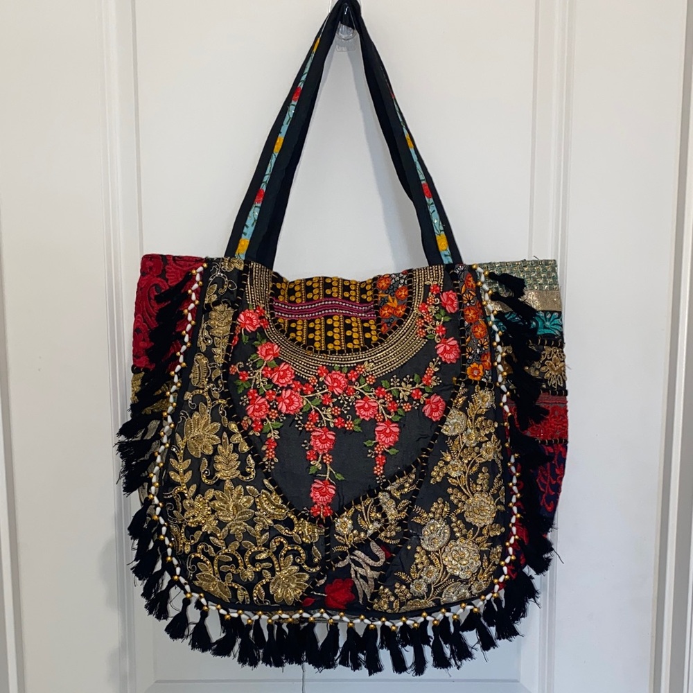 Multicolor Bohemian Patchwork Tote Bag - image 4